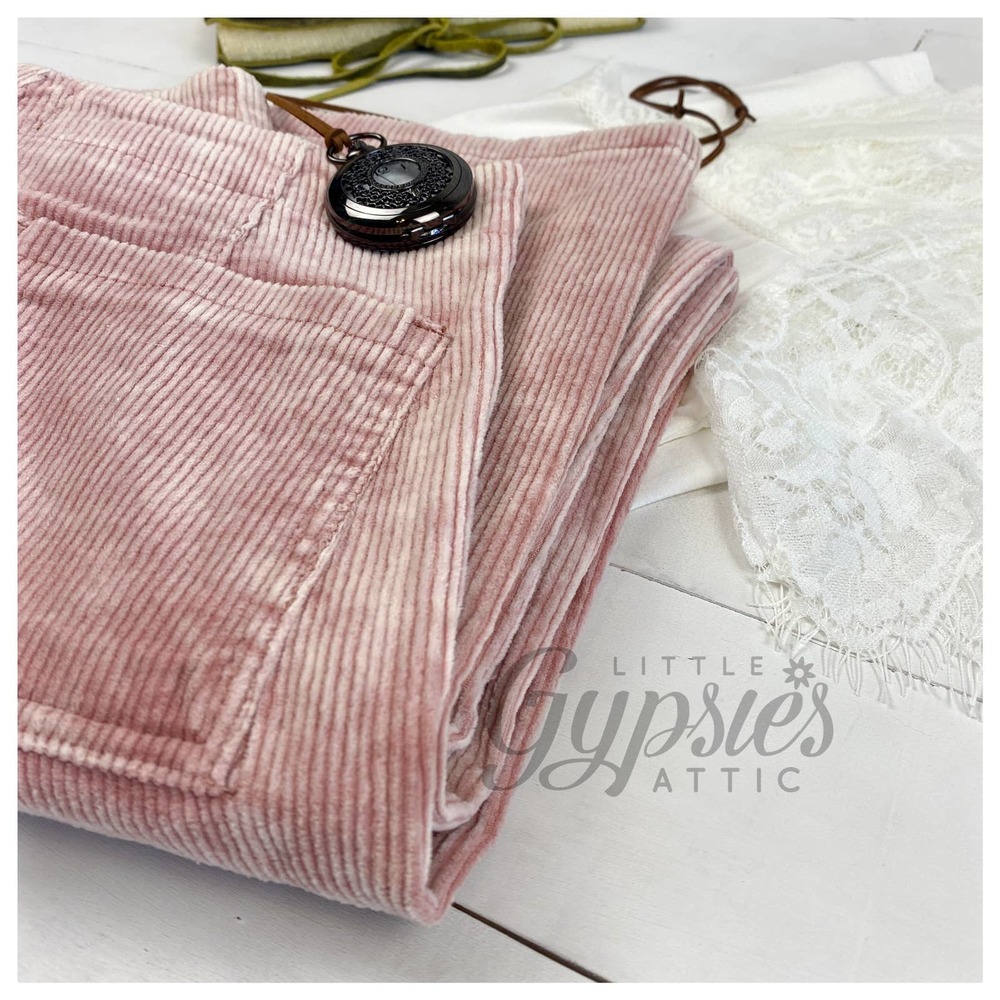 POL Vintage Wash Pink Cords Flare Jeans - Picture 3 of 12
